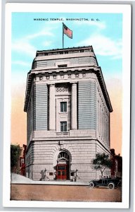 Washington DC~Front of Masonic Temple~Vintage Postcard