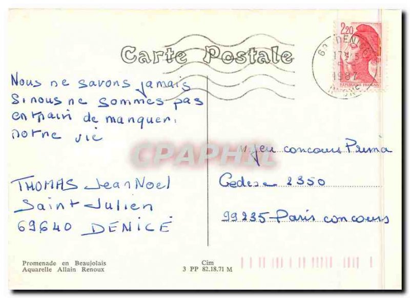 Postcard Modern Walk in Beaujolais