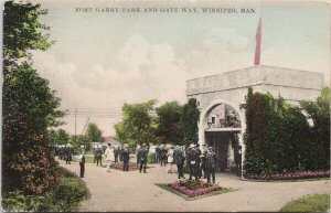 Winnipeg Manitoba Fort Garry Park & Gate Way Unused Postcard G31