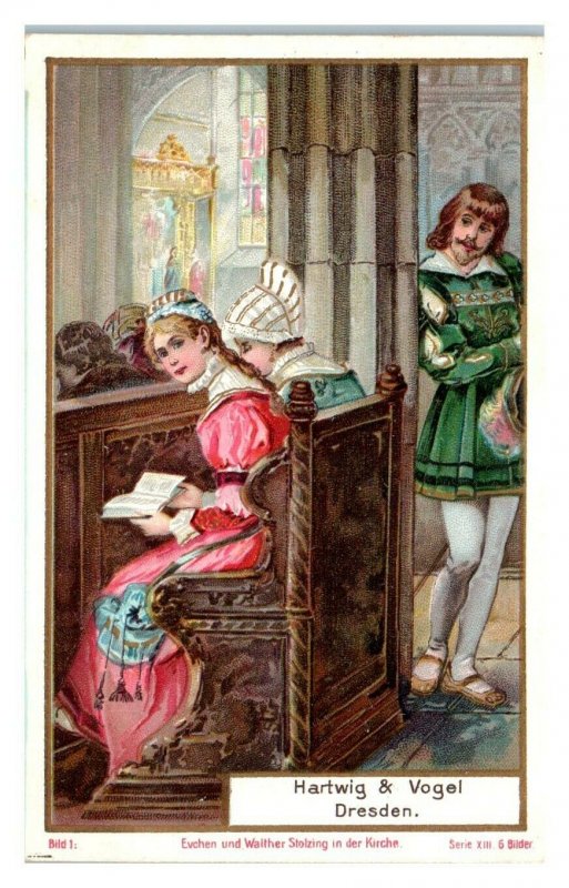 Evchen & Walther Stolzing, Hartwig & Vogel Tell Chocolate German Trade Card