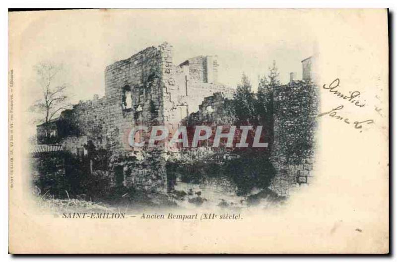 Postcard Old Saint Emilion Old Rampart XII century