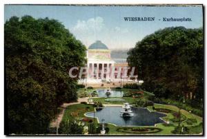 Old Postcard Wiesbaden Kurhausplatz