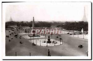 Old Postcard Paris Concorde Square Eiffel Tower