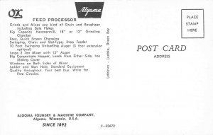 Algoma WI Foundry & Machine Company Feed Processor Duo View  Postcard