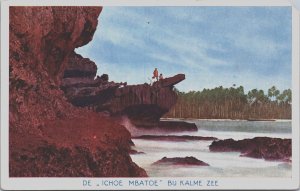 Indonesia De Icho Batoe Kalme Zee Vintage Postcard C190