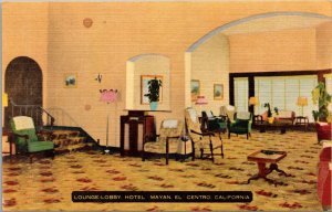 Linen Postcard Lounge Lobby at Hotel Mayan in El Centro, California