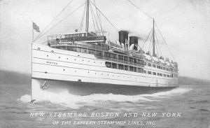Boston New York Eastern Steamship Line Ship Unused 
