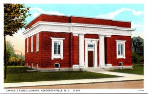 North Carolina Hendersonville Carnegie Public Library Curteich
