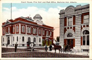 Canada Alberta Medicine Hat Court House Fire Hall and Post Office