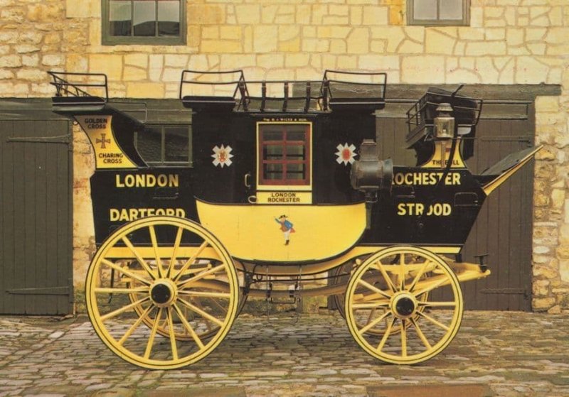 Commodore Stage Coach Bath Carriage Museum Postcard