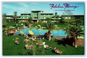 1962 Fabulous Flamingo Hotel Resort Swimming Pool Tree Las Vegas Nevada Postcard