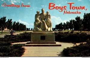 Nebraska Boys Town Statue Of Father Flanagan and Boys