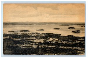 Bar Harbor Frenchman's Bay From Summit Cardillac Mountain Bar Harbor ME Postcard