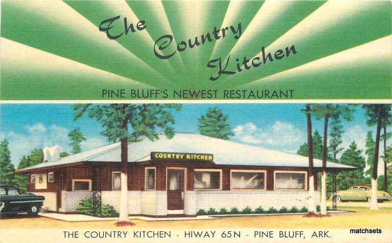 Country Kitchen Restaurant PINE BLUFF ARKANSAS Linen MWM postcard 1344