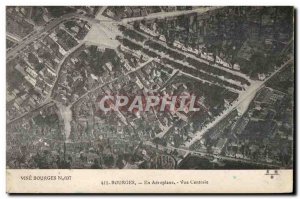 Old Postcard Bourges Airplane Central View