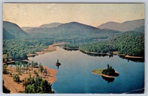 Wonderful Parks Countless Lakes, Quebec Canada Vintage 1970 Aerial View Postcard