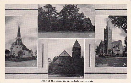 Georgia Cedartown Four Of The Churches In Cedartown