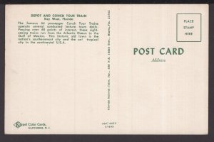 Florida Key West, Depot and 64 passenger Conch Tour Train ~ Chrome