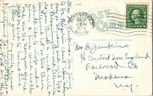 Charlemont Mohawk Trail Mass Cold River WOB 1c Stamp Postcard Cancel Vintage PM