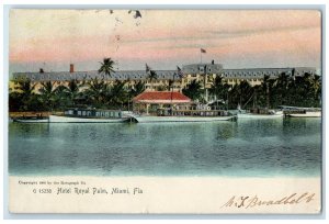1907 Bird's Eye View Of Hotel Royal Palm Exterior Miami Florida FL Tree Postcard