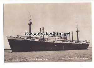 cd0203 - Dutch Royal Interocean Lines Cargo Ship - Straat Mozambique - postcard 