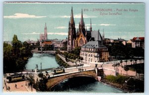 Strasbourg Pont des Vosges Eglise Saint-Paul Postcard