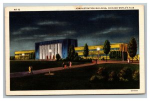 Vintage 1933 Postcard Administration Building at the Chicago World's Fair