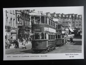 London Tram TRAMS AT CLAPHAM JUNCTION c1950 Pamlin Prin