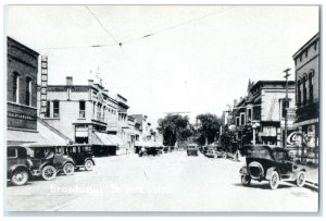 c1960 Broadway Classic Cars Exterior Store Building De Pere Wisconsin Postcard