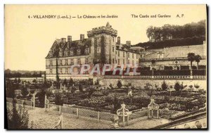 Old Postcard Villandry Chateau and Gardens