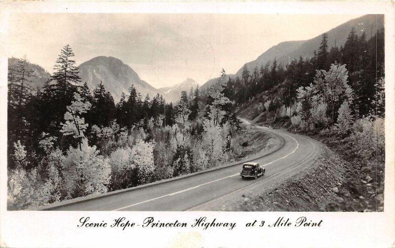 Lot107 scenic hope princeton highway ar 3 mile point real photo car  canada b c