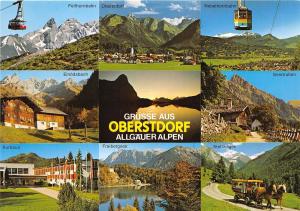 BG10215 grusse aus oberstdorf allgauer alpen cable train   germany