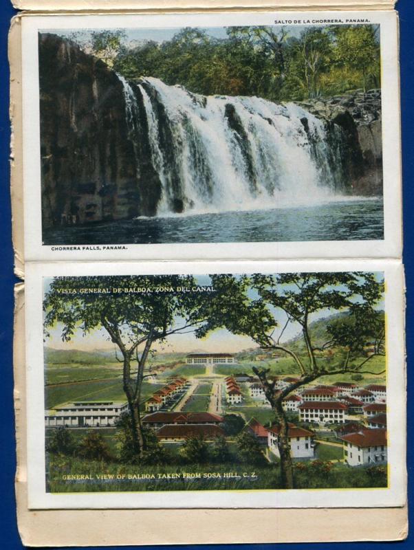 Panama & Canal La Zona del Club House Ancon Hospital Chorrera Fallls postcard  