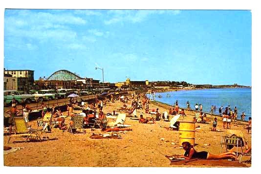 Nantasket MA Roller Coaster Old Cars Postcard