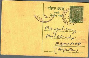 India Postal Stationery Ashoka 5ps Calcutta Madangopal Supariwala