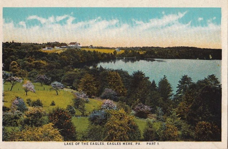 Postcard Lake of the Eagles Eagles Mere PA