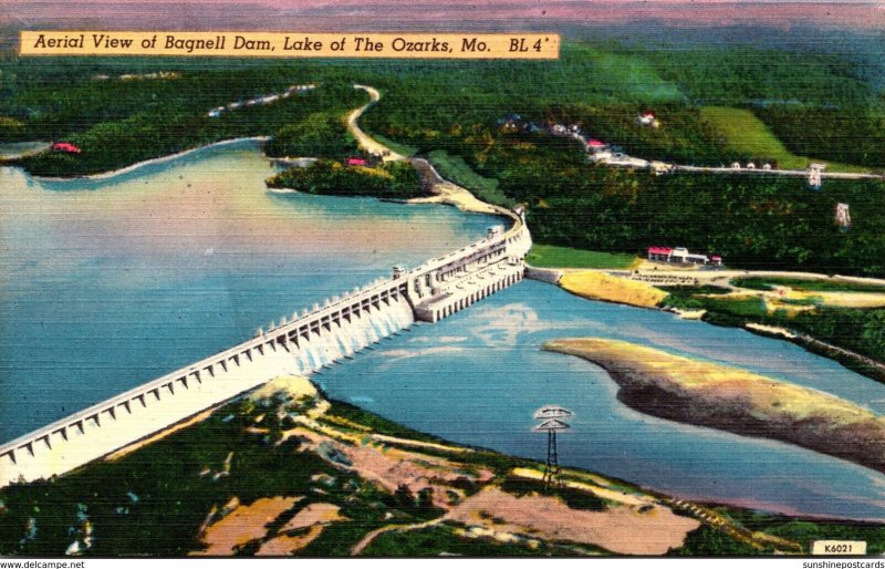 Missouri Lake Of The Ozarks Aerial View Of Bagnell Dam