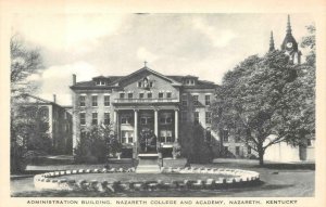 ADMINISTRATION BUILDING NAZARETH COLLEGE & ACADEMY KENTUCKY POSTCARD (c. 1930s)
