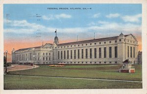 ATLANTA GERMANY~FEDERAL PRISON-HOUSES 4000 INMATES~1937 PSMK POSTCARD