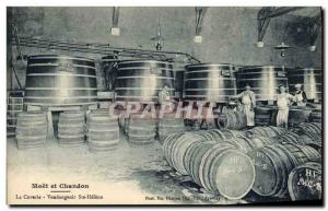 Old Postcard Champagne Moet & Chandon Vats Vendangeoir Ste Helene