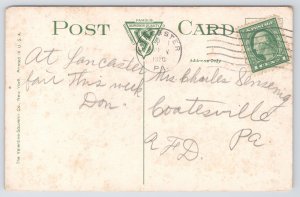 Lancaster PA~President Buchanans Tomb Woodward Hill Cemetery~Vintage Postcard