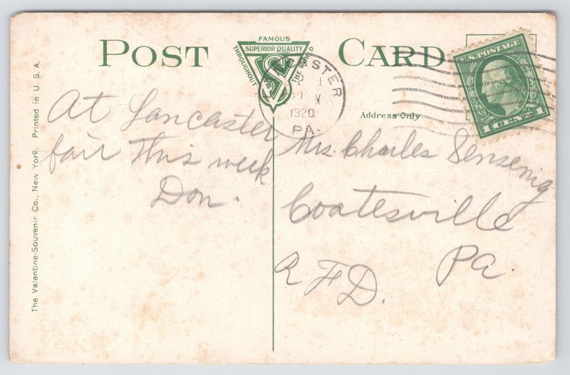 Lancaster PA~President Buchanans Tomb Woodward Hill Cemetery~Vintage Postcard