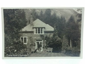 Author Sir Hugh Walpole with his Dog in Garden at Brackenburn Vtg RP Postcard