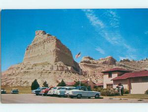 Unused 1950's OLD CARS & SCOTTS BLUFF VISITOR CENTER Gering Nebraska NE Q8079