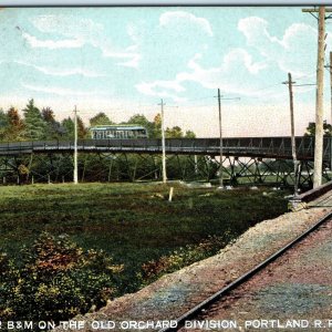 c1910s Maine Trestle Belfast Moosehead Lake Portland Railway Trolley Orchard A90