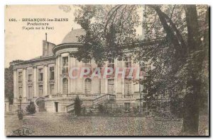 Old postcard Besancon les Bains Prefecture Facade of the Park