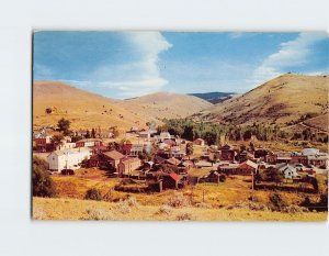 Postcard Virginia City from Boot Hill, Virginia City, Montana