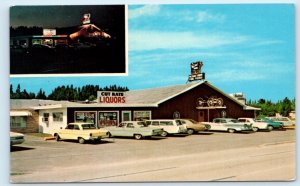 BRADENTON, Florida FL~Roadside VILLAGE BARN Cut Rate Liquor Store 1960s Postcard