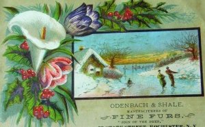 Odenbach & Shale Fine Furs Rochester NY, Winter Couple Ice Skating Calla Lily C2