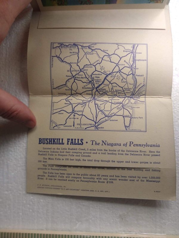 Postcard Folder Greetings from Bushkill Falls, Pennsylvania